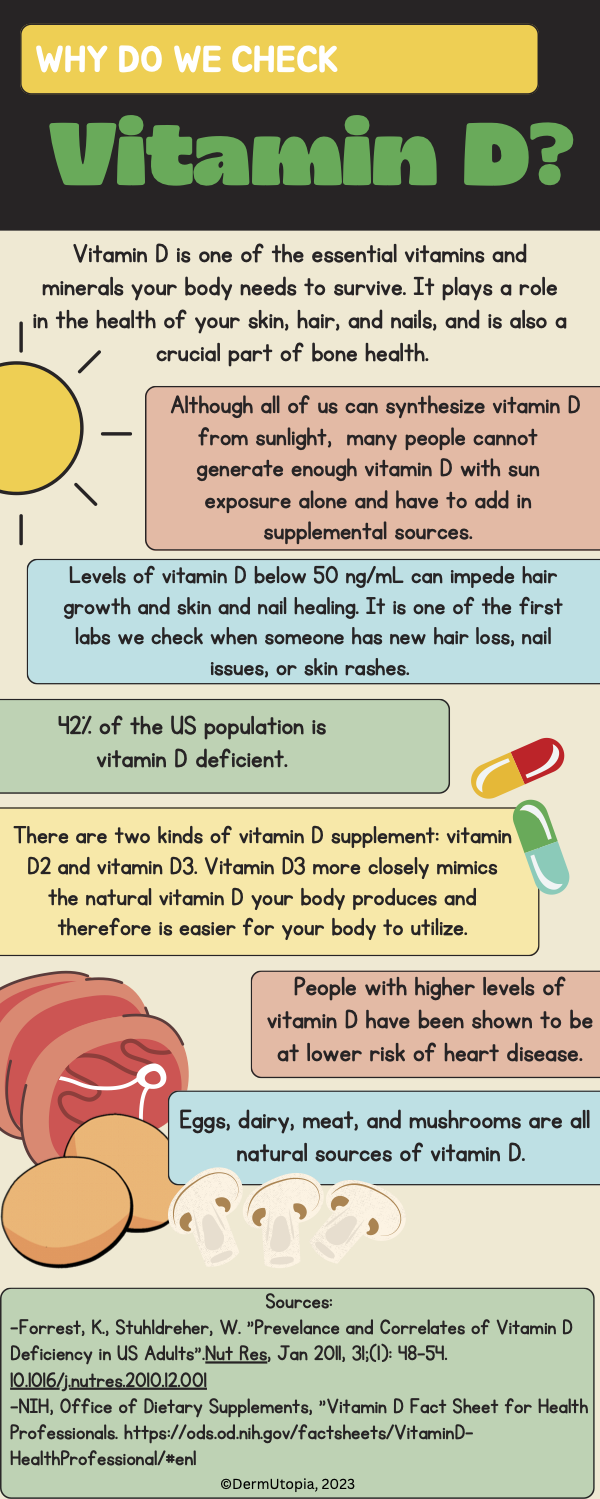 Vitamin D infographic- this vitamin is essential to skin health!